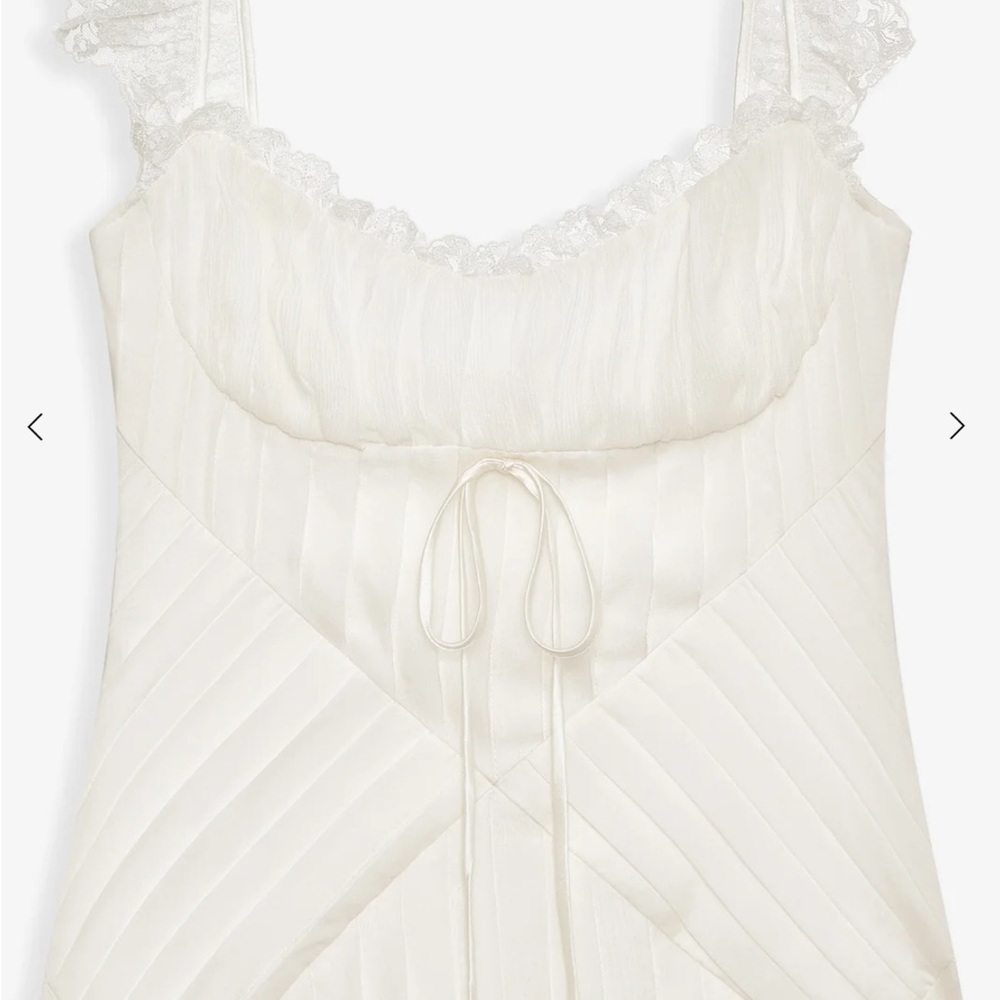 For Love And Lemons White Ruffled Tiered Gown Vivian - Picture 3 of 4